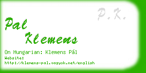 pal klemens business card